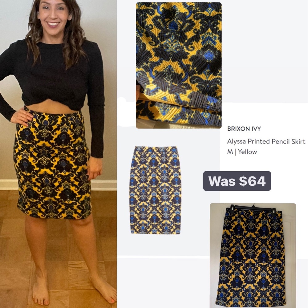 Brixon Ivy Alyssa Printed Pencil Skirt